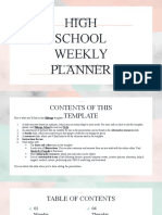 High School Weekly Planner: - Minimalist