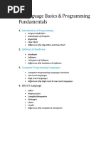 C Language Course Outline