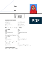 Curriculum Vitae of Shoha Tamanna: Academic Achievements