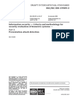 DIS - 19989-3 - Criteria and Methodology For Security Evaluation of Biometric Systems
