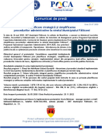 Comunicat de Presa - Proiect SMIS 136253