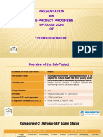 Presentation ON Sub-Project Progress OF ": Pidim Foundation"