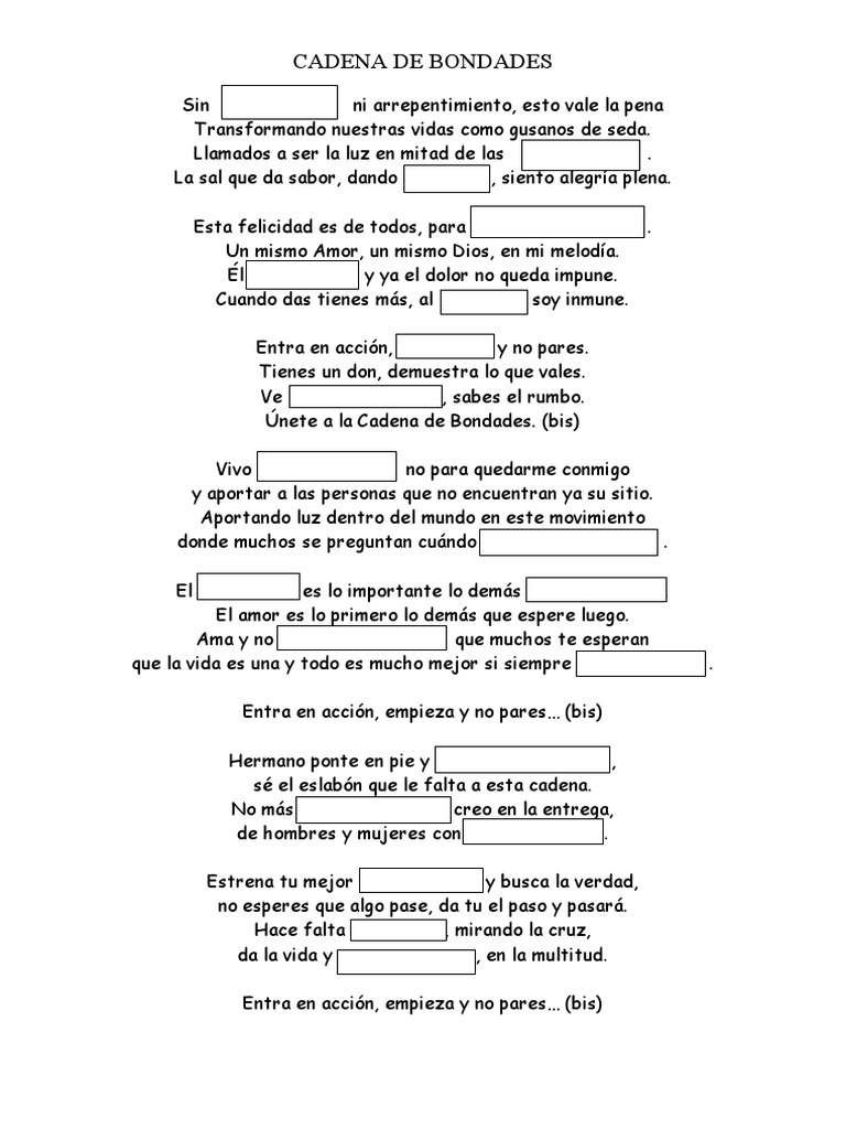 5º6º CADENA DE BONDADES Actividades PDF