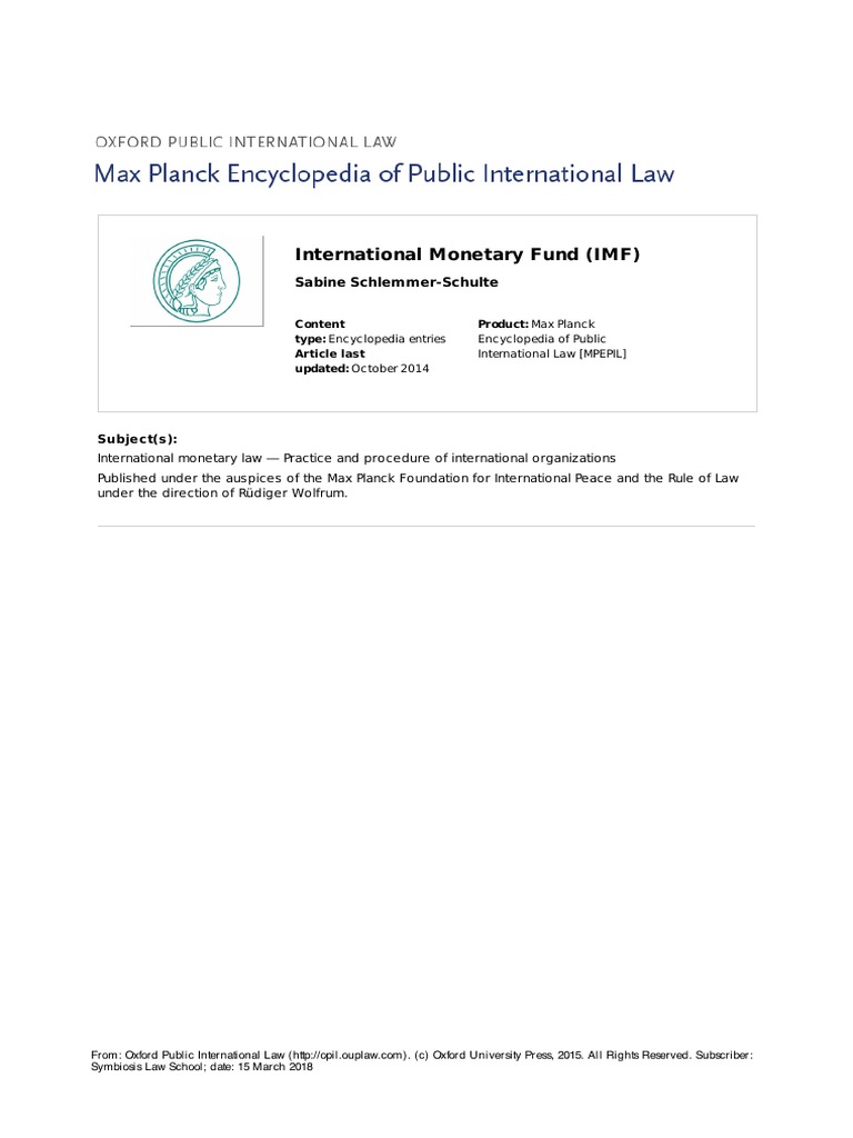IMF Evolution and Bretton Woods | PDF | Special Drawing Rights ...