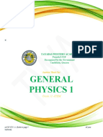 General Physics 1: Tayabas Western Academy Recognized by The Government Candelaria, Quezon