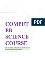 Comput ER Science Course: Self-Learning Instructional Module and Practical/Hands-On Learning