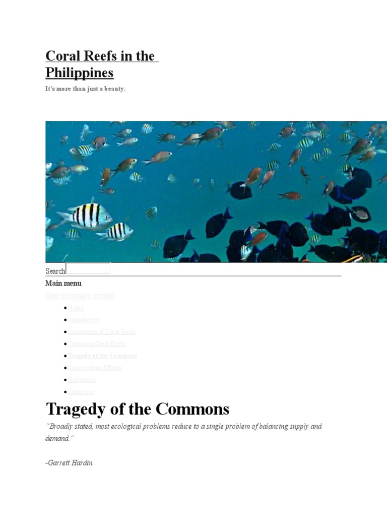 Coral Reefs in The Philippines | PDF | Overfishing | Coral Reef