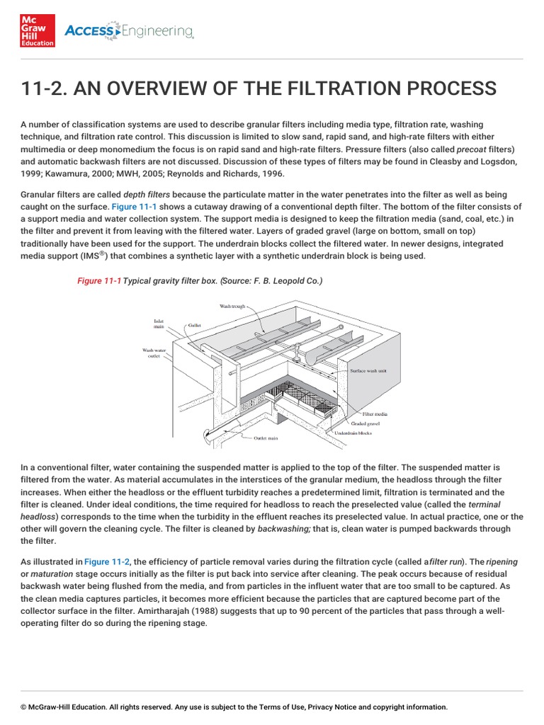 Filtration Process PDF Filtration Environmental Engineering