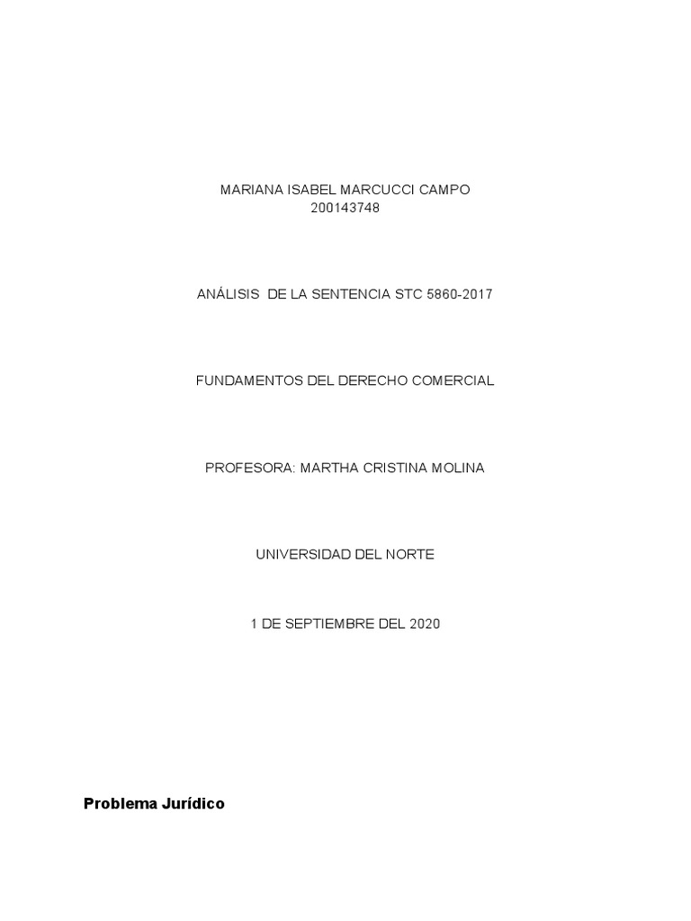 Análisis de la Sentencia STC 5860-2017 | PDF | Debido al proceso