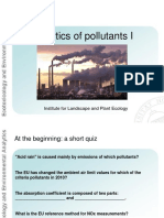 Lecture 1 - Analytics of Pollutants 1
