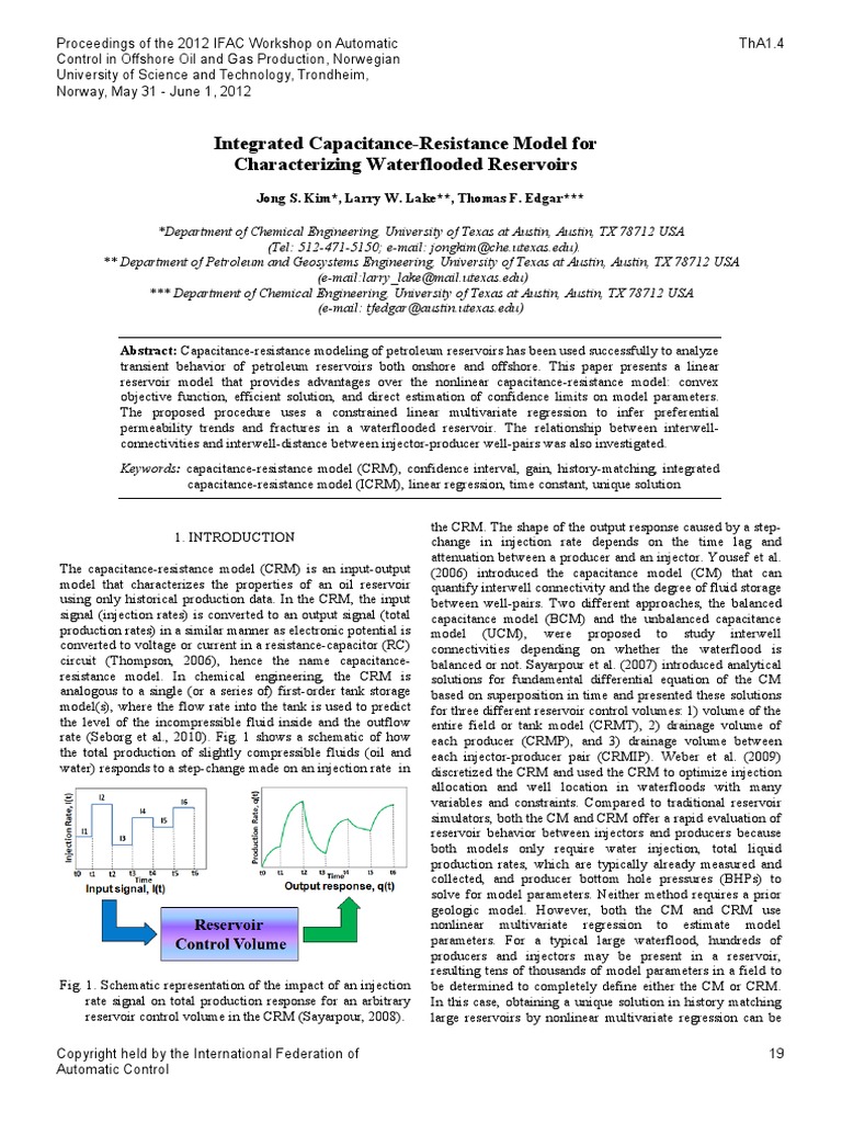 Integrated CapacitanceResistance Model For Characterizing Waterflooded