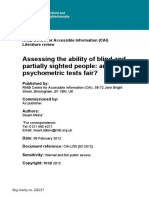 Assessing The Ability of Blind and Partially Sighted People: Are Psychometric Tests Fair?