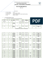 Ficha Informe Mensual: Facultad de Psicologia Prácticas Pre - Profesionales O Internado