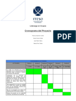 Cronograma Proyecto Liderazgo en Grupos 