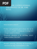 Chapter 15-Educational Philosophy of Dr. Jose Rizal