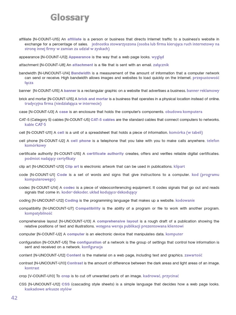 Computer Terminology Glossary | PDF | Websites | World Wide Web