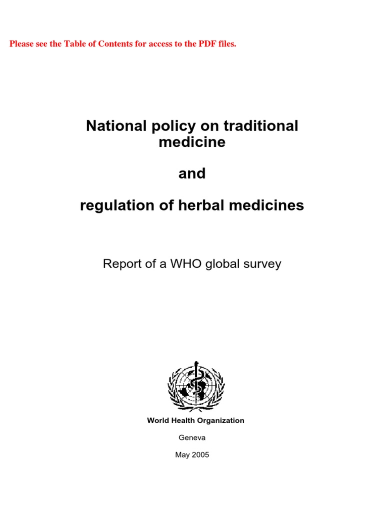 Who 2005 | PDF | Alternative Medicine | World Health Organization