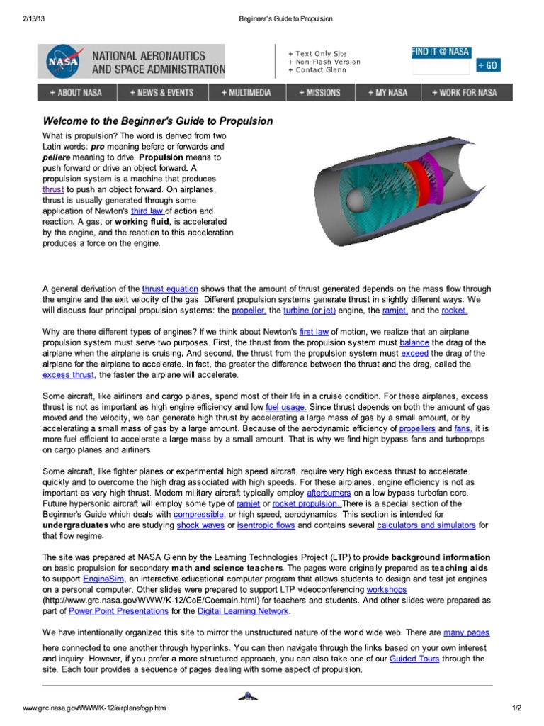 Beginner's Guide To Propulsion | PDF