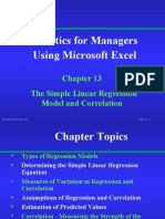 Statistics For Managers Using Microsoft Excel: The Simple Linear Regression Model and Correlation