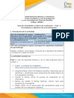 Guia de Actividades y Rúbrica de Evaluación - Fase 2 - El Problema y Objetivos de La Investigación PDF