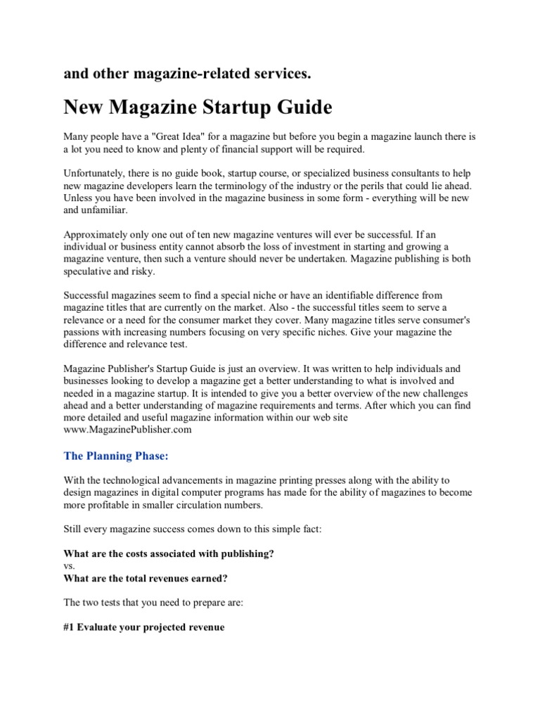 A Comprehensive Guide to Successfully Launching a New Magazine