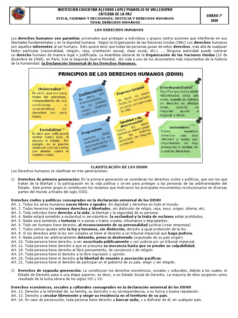 Guia 4 Derechos Humanos | Descargar gratis PDF | Derechos humanos ...
