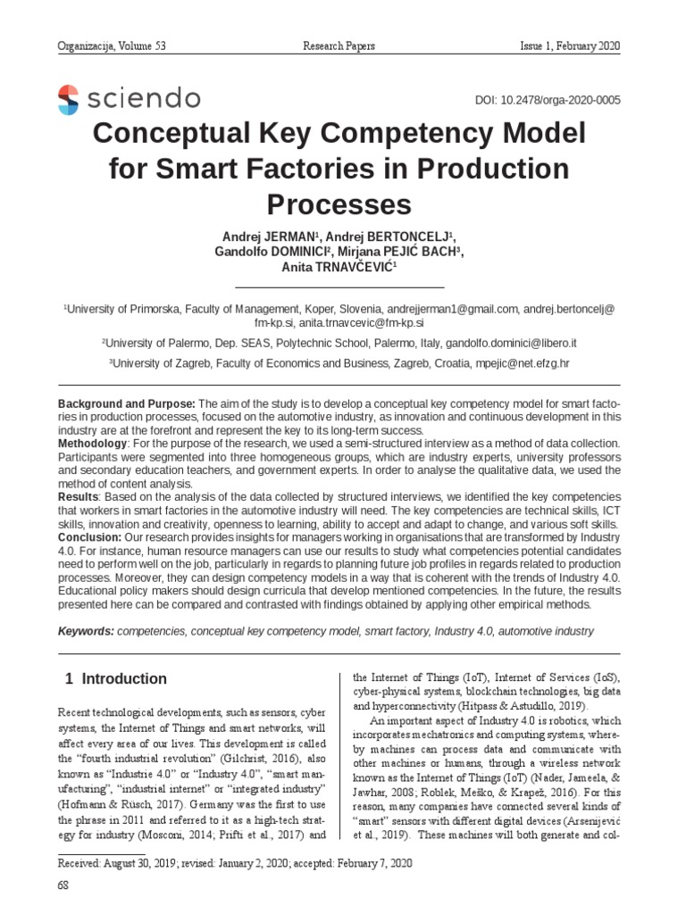 Smart Factory Competency Model | PDF | Competence (Human Resources ...