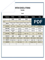 BST Secondary Timetables Y8 2020 To 2021