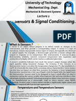 Mechanical Eng. Dept.: Sensors & Signal Conditioning