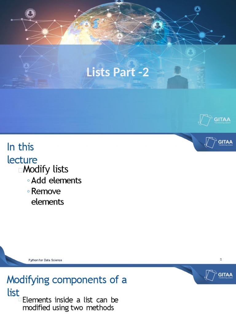 Modifying Python Lists: Methods Explained | PDF | Python (Programming ...