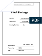 PPAP Package for Inner Pipe Part