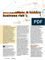 Workaholism: A Business Risk I : Hidden
