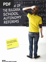 A RE VIEW OF THE BULGARIA SCHOOL AUTONOMY REFORMS