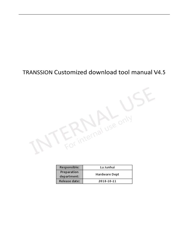 TRANSSION Customized Download Tool Manual v4.5.0 | PDF | Thread ...