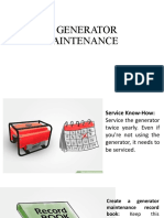 A GENERATOR MAINTENANCE