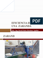 Eficiencia de una zaranda