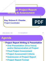 Final Year Project Report Format & Assessment