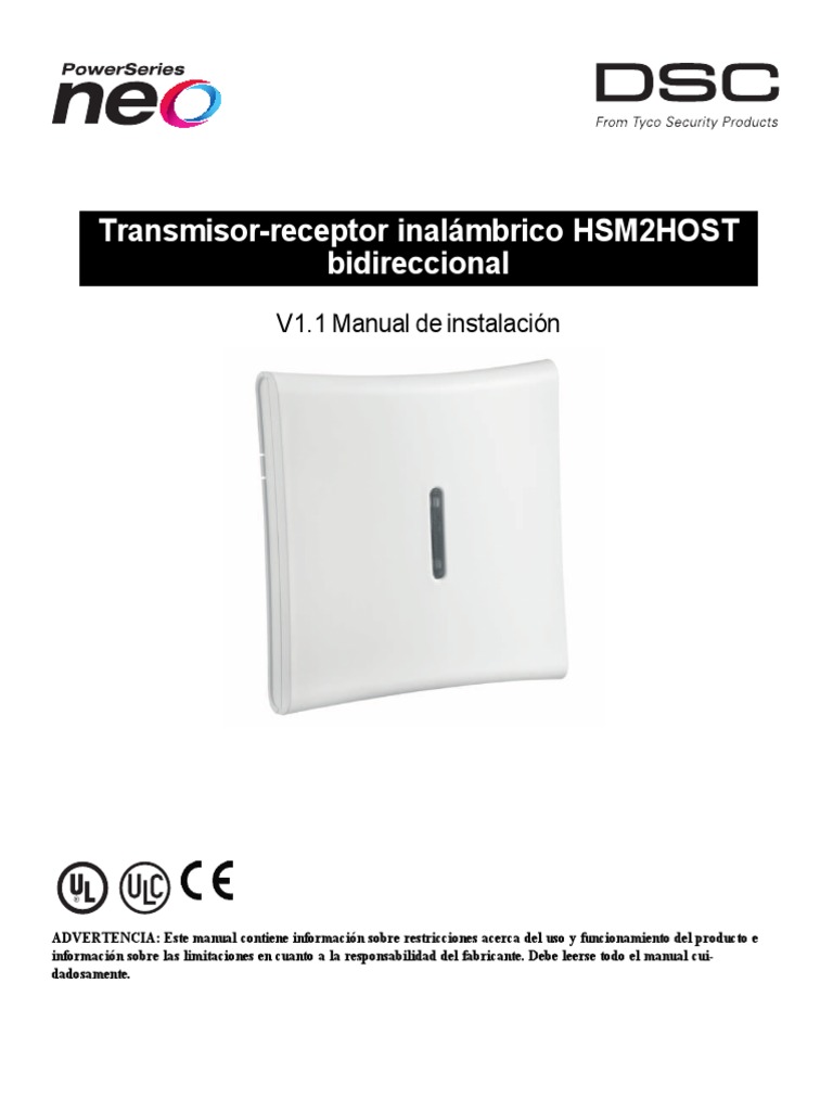 HSM2HOST IM SPA V11 r001 (NEO TX) PDF PDF Inalámbrico