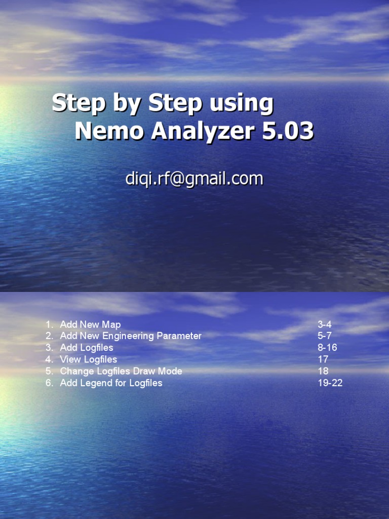 Using Nemo Analyzer: Step-by-Step Guide | PDF | Software | Computer Data