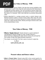 Time Value of Money - TVM