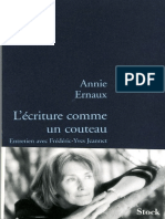 Annie Ernaux - LEcriture Comme Un Couteau