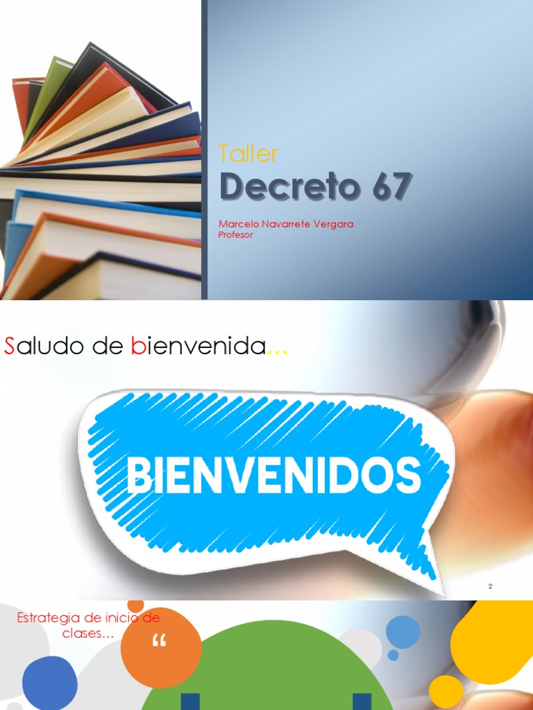 Taller Decreto 67 | PDF | Evaluación | Aprendizaje