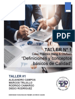 TALLER #1 - Definiciones y Conceptos Básicos de Calidad