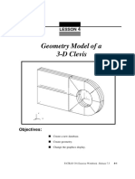 Geometry Model of A 3-D Clevis: Lesson