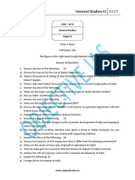 General Studies-II 2015 Paper-II exam questions