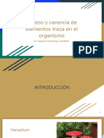 Exceso y Carencia de Elementos Traza en El Organismo