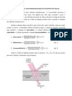 Trabalho TransCal - Radiação (Absorção. Reflexão e Transmissão)