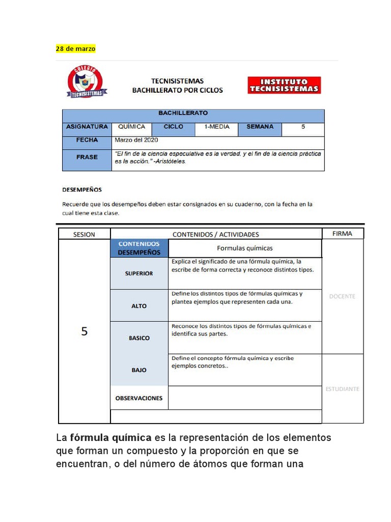 28 de Marzo | PDF | Compuestos químicos | Sustancias químicas
