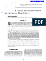 Properties of Thrusts and Upper Bounds For The Size of Thrust Sheets