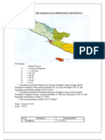 Peta Tematik Kepadatan Penduduk Bengkulu